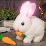 Zıplayan Tavşan Peluş Oyuncak Işıklı Vik Vik Tavşan Pilli Karışık Renk 1 Adet Çok Renkli