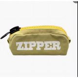 Zipper Geniş Kapasiteli Kalemlik Büyük Fermuarlı Kaliteli Kalem Kutusu Cüzdan - Yeşil