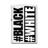 Zippo 214-055400 Black White Çakmak