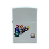 Zippo 8 Ball White Matte Dizayn Çakmak