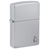 Zippo Armor® Flame Dizayn Çakmak - High Polish Chrome