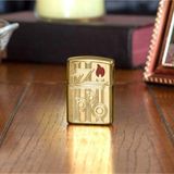 Zippo Armor High polished brass abstract Çakmak