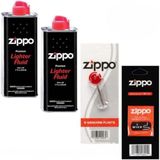 Zippo Benzin+1 Paket Taş+ Fitil Seti