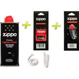 Zippo Benzinli Çakmak Aksesuarları Seti: Fitil, Taş ve Benzin ile Tam Donanım