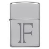 Zippo Çakmak F Harf Gümüş Gri