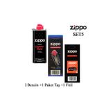 Zippo Çakmak İkmal Seti 1 Bidon Benzin 1 Fitil 1 Taş Set