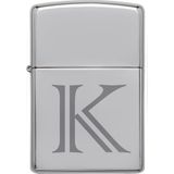 Zippo Çakmak K Harf Gümüş Gri Rüzgar Geçirmez Tasarım Benzinli Kullanım İçin
