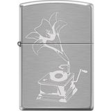 Zippo Çakmak Metal Yapı Rüzgar Geçirmez Brushed Chrome Ömür Boyu Garanti Benzinli