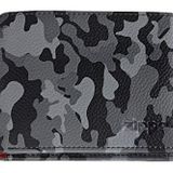 Zippo Deri bi katlama cüzdan Para Kesesi, 11 cm,Gri Kamuflaj