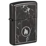 Zippo Fırtına çakmağı – Mermer Alev, High Polish Black, Photo Image – Doldurulabilir – Tekrar kullanılabilir – Rüzgara d