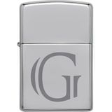 Zippo G Harf Gümüş Gri Çakmak Rüzgar Geçirmez Pirinç Alaşım Benzinli Tek Parça