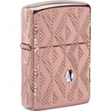 Zippo Geometric Diamond Pattern Design Çakmak