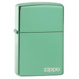 Zippo High Polish Green Logo Dizayn Çakmak