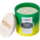 Zippo Kokulu Mum – Limon & Misket Limonu – Cam Içinde Çift Fitilli Şık Mum – 368 G – 55 Saat Yanma Süresi – Koku Nötralize Edici Koku – Abd'de Üretilmiştir - Mavi - 1 Adet