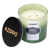 Zippo Kokulu mum – Orman yolu kokusu – Cam içinde çift fitilli şık mum – 368 g – 55 saat yanma süresi – koku nötralize – ABD'de üretilmiştir