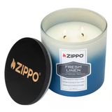 Zippo Kokulu Mum – Taze Çamaşır Kokusu – Çift Fitilli Cam İçinde Şık Mum – 368 G – 55 Saat Yanma Süresi – Koku Nötralize – Abd'de Üretilmiştir