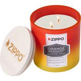 Zippo Kokulu Mum – Turuncu & Bergamot – Cam Içinde Çift Fitilli Şık Mum – 368 G – 55 Saat Yanma Süresi – Koku Nötralize Edici Koku – Abd'de Üretilmiştir - Sarı - 1 Adet