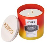 Zippo Kokulu Mum – Turuncu & Bergamot – Cam İçinde Çift Fitilli Şık Mum – 368 G – 55 Saat Yanma Süresi – Koku Nötralize Edici Koku – Abd'de Üretilmiştir