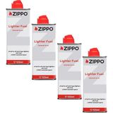 Zippo Orijinal Çakmak Benzini 4×125 ml Metal Şişe – Rüzgarda Sorunsuz, Taşınabilir ve Uzun Ömürlü Kullanım