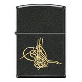 Zippo Ottoman Sultan Tuğra Black Crackle Dizayn Çakmak