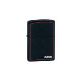 Zippo Siyah Üzeri Kırmızı Benzinli Çakmak