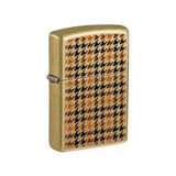 Zippo Street Brass Plaid Dizayn Çakmak