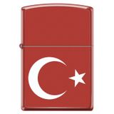 Zippo Türk Bayrağı Dizayn Çakmak - Red Matte