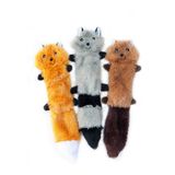 ZippyPaws Skinny Peltz - Tilki, Rakun ve Sincap - Doldurma Gıcırtılı Köpek Oyuncakları Yok, Küçük ve Orta Irklar için Doldurulmamış Çiğneme Oyuncağı, 3 Yumuşak Peluş Oyuncaktan oluşan Toplu Çoklu