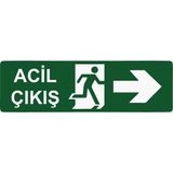 ZiPrinter Acil Çıkış Isg Uyarı Levhası Pvc A4 21X30 cm - 21 x 30 cm