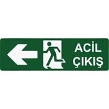 ZiPrinter Acil Çıkış Isg Uyarı Levhası Pvc A5 15X21 cm - 15 x 21 cm