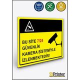 ZiPrinter Bu Site 7/24 Güvenlik Kamera Sistemiyle Izlenmektedir! Isg Uyarı Levhası Dekota 35X50 cm - 35 x 50 cm - Dekota Forex