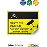 ZiPrinter Bu Site 7/24 Güvenlik Kamera Sistemiyle Izlenmektedir! Isg Uyarı Levhası Etiket 25X35 cm - 25 x 35 cm - Etiket Sticker