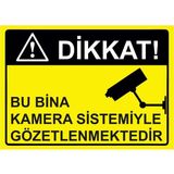 ZiPrinter Dikkat! Bu Bina Kamera Sistemiyle Gözetlenmektedir Isg Uyarı Levhası Pvc A3 30X42 cm - 30 x 42 cm