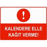 ZiPrinter Kalendere Elle Kağıt Verme Isg Uyarı Levhası Pvc A5 15X21 cm - 15 x 21 cm