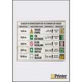 ZiPrinter Makinaların Gerekli Bakım ve Yağlamalarını Ihmal Etmeyiniz! Isg Uyarı Levhası Etiket 70X100 cm - 70 x 100 cm - Etiket Sticker