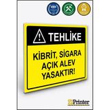 ZiPrinter Tehlike Kibrit, Sigara Açık Alev Yasaktır! Isg Uyarı Levhası Dekota 15X21 cm - 15 x 21 cm - Dekota Forex