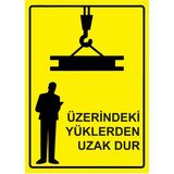 ZiPrinter Üzerindeki Yüklerden Uzak Dur Isg Uyarı Levhası Pvc A3 30X42 cm - 30 x 42 cm
