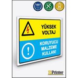 ZiPrinter Yüksek Voltaj Koruyucu Malzeme Kullan! Isg Uyarı Levhası Dekota 70X100 cm - 70 x 100 cm - Dekota Forex