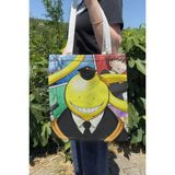 Zipzap Assassination Classroom V1 Yazlık Kışlık Çift Taraflı Kanvas Baskı Bez Çanta Anime Çantası