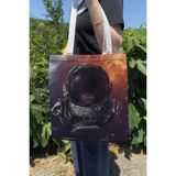 Zipzap Astronot V1 Çift Taraflı Yazlık Kışlık Kanvas Baskı Bez Çanta