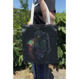 Zipzap Astronot V3 Çift Taraflı Yazlık Kışlık Kanvas Baskı Bez Çanta