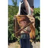 Zipzap Ateşböceklerinin Mezarı Grave Of The Fireflies V3 Yazlık Kışlık Çift Taraflı Kanvas Baskı Bez Çanta Anime Çantası