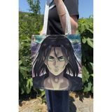 Zipzap Attack On Titan V1 Yazlık Kışlık Çift Taraflı Kanvas Baskı Bez Çanta Anime Çantası