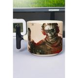 Zipzap Call Of Duty Baskılı Seramik Lüks Kupa (1 Adet) T Şeklinde Özel Siyah Kulp Dalga Kulp V1T - Renkli