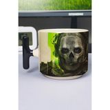 Zipzap Call Of Duty Baskılı Seramik Lüks Kupa (1 Adet) T Şeklinde Özel Siyah Kulp Dalga Kulp V2T - Renkli