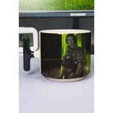 Zipzap Call Of Duty Baskılı Seramik Lüks Kupa (1 Adet) T Şeklinde Özel Siyah Kulp Dalga Kulp V4T - Renkli