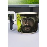 Zipzap Call Of Duty Baskılı Seramik Lüks Kupa (1 Adet) T Şeklinde Özel Siyah Kulp Dalga Kulp V5T - Renkli