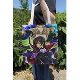 Zipzap Code Geass V5 Yazlık Kışlık Çift Taraflı Kanvas Baskı Bez Çanta Anime Çantası
