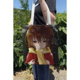 Zipzap Erased V4 Yazlık Kışlık Çift Taraflı Kanvas Baskı Bez Çanta Anime Çantası