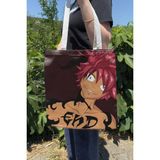 Zipzap Fairy Tail V2 Yazlık Kışlık Çift Taraflı Kanvas Baskı Bez Çanta Anime Çantası